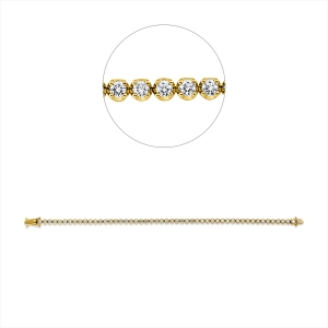 Tennisarmband  18kt Gelbgold mit 3,15ct Diamanten