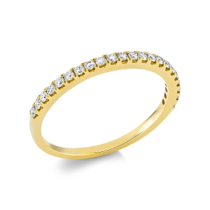 Memoire halb Ring  18kt Gelbgold mit 0,24ct Diamanten