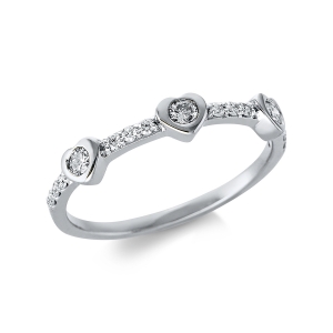 Ring 18 kt WG Herz