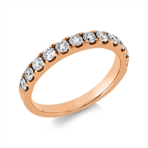 Memoire halb Ring  18kt Rotgold mit 0,73ct Diamanten