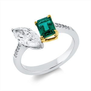 Ring 18 kt WG+GG, GIA5433843540