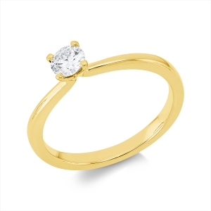 Solitaire Ring 4er-Krappe 18kt Gelbgold GIA1523533577 mit 0,30ct Diamanten