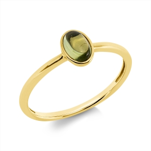 Ring Zarge 18 kt GG Oval