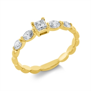 Solitaire Ring  18kt Gelbgold mit 0,53ct Diamanten