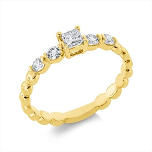 Solitaire Ring  18kt Gelbgold mit 0,47ct Diamanten