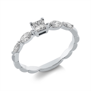 Solitaire Ring  18kt Gelbgold mit 0,48ct Diamanten