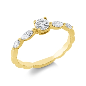 Solitaire Ring  18kt Gelbgold mit 0,54ct Diamanten
