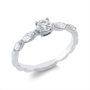 Solitaire Ring  18kt Gelbgold mit 0,54ct Diamanten