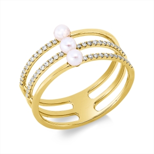Ring  18kt Gelbgold mit 0,17ct Diamanten