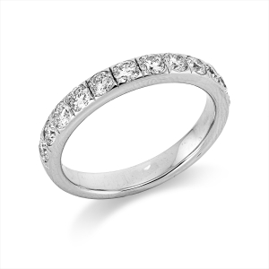 Memoire halb Ring  18kt Weißgold mit 1,00ct Diamanten