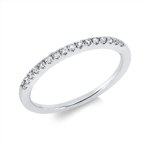 Memoire halb Ring  18kt Weißgold mit 0,15ct Diamanten