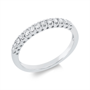 Memoire halb Ring  18kt Weißgold mit 0,26ct Diamanten