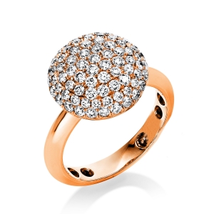Pavé Ring  18kt Rotgold mit 1,38ct Diamanten