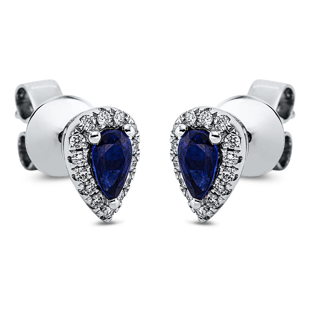 Ohrstecker 3er-Krappe 18 kt WG