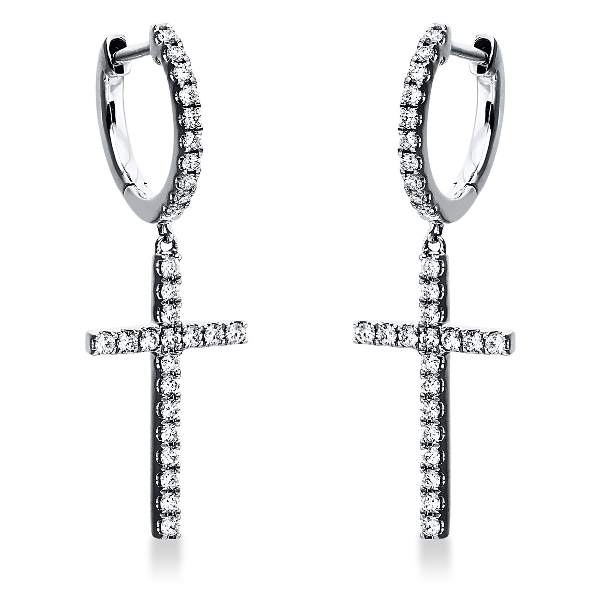 Ohrschmuck 18 kt WG Kreuz