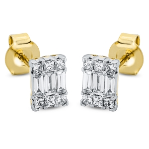 Ohrstecker 18 kt GG+WG