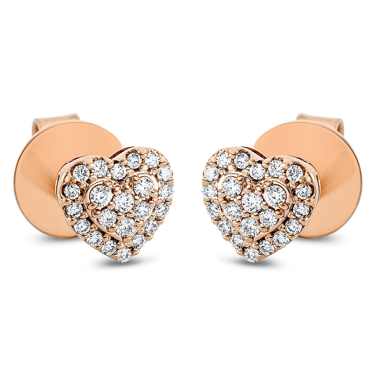 Ohrstecker 18 kt RG Herz