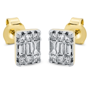 Ohrstecker 18 kt GG+WG