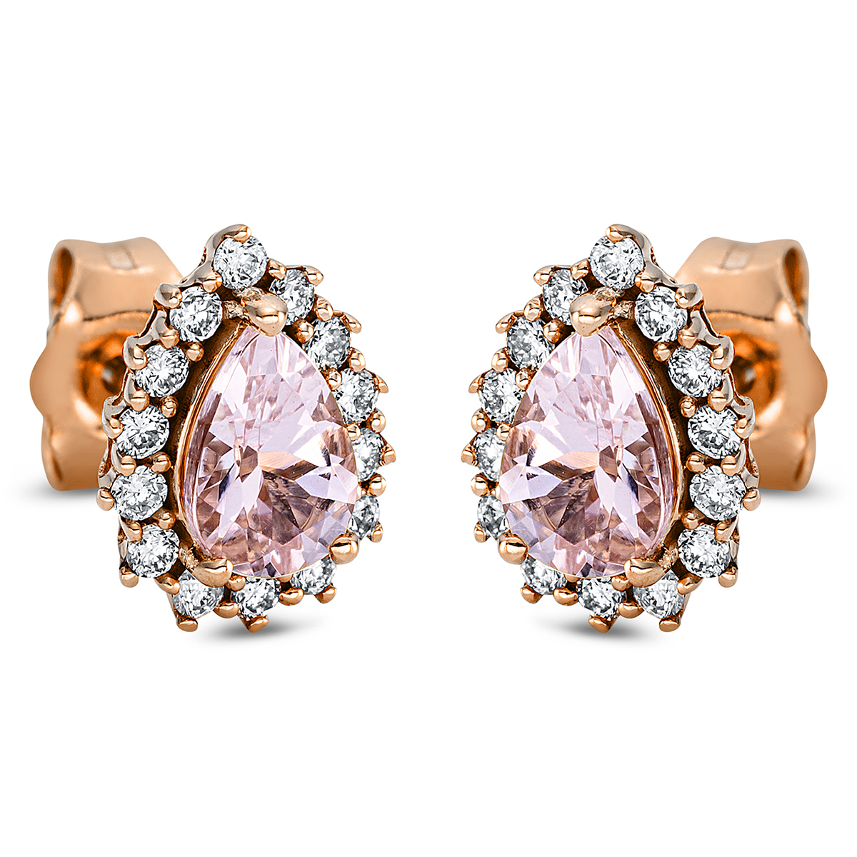 Ohrstecker 3er-Krappe 18 kt RG