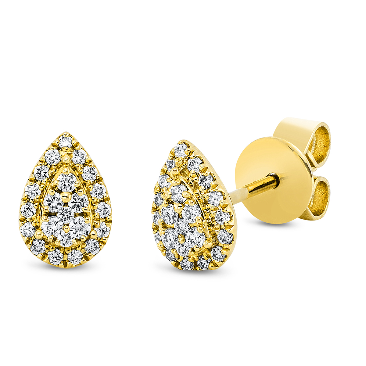 Ohrstecker 18 kt GG Tropfen