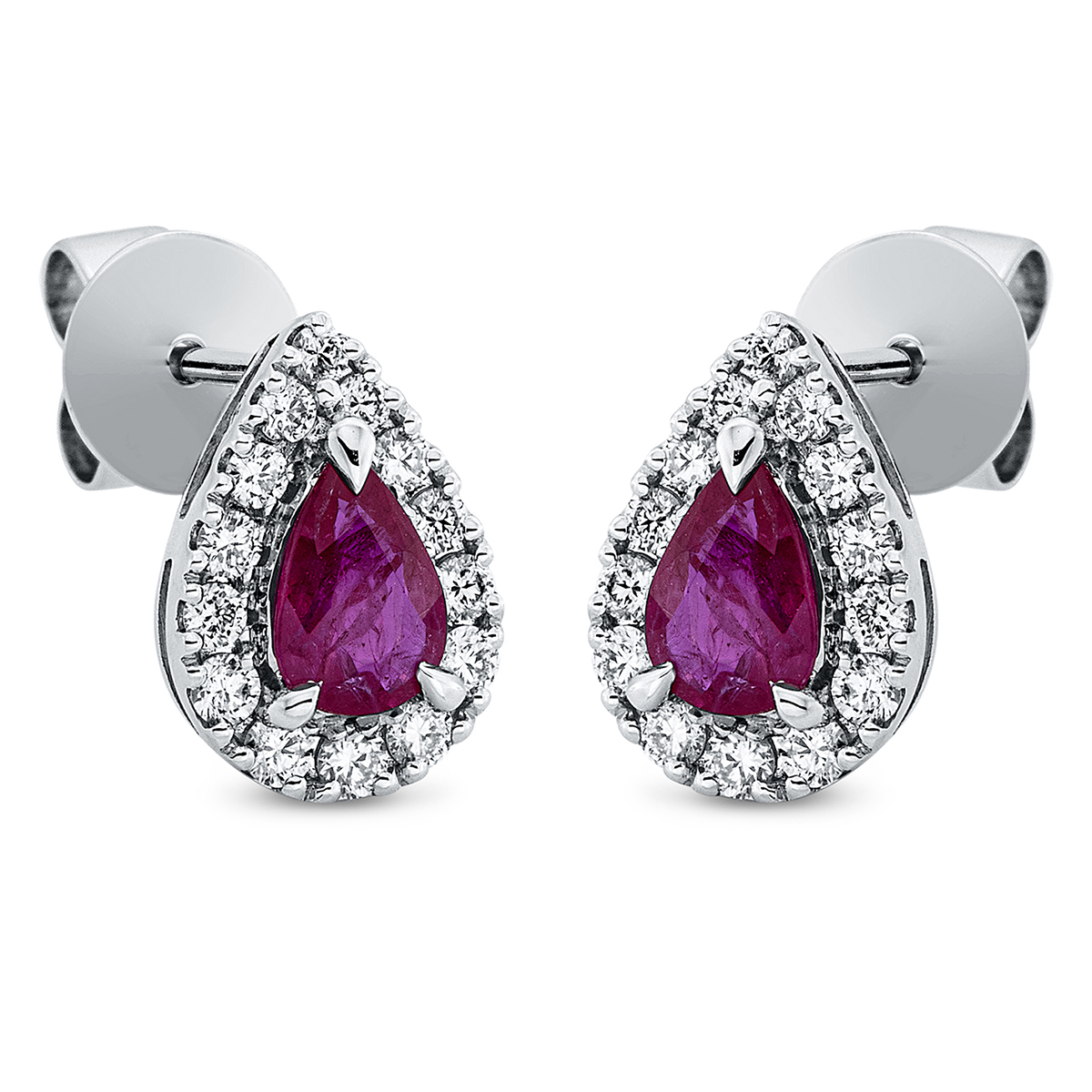 Ohrstecker 3er-Krappe 18 kt WG