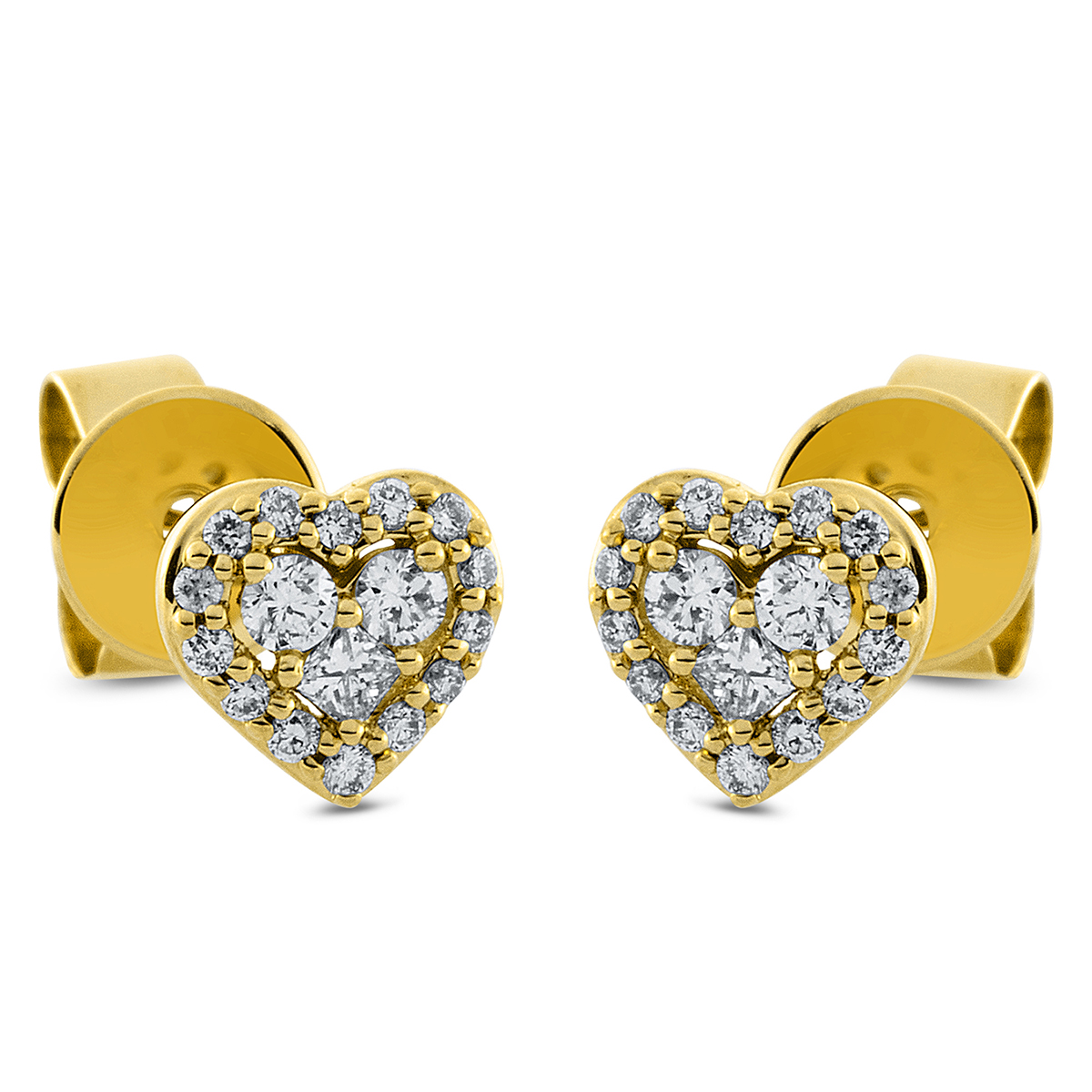 Ohrstecker 18 kt GG Herz