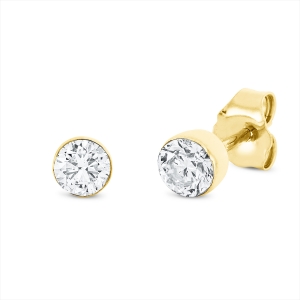 Solitaire Ohrstecker  18kt Gelbgold mit 0,60ct Diamanten