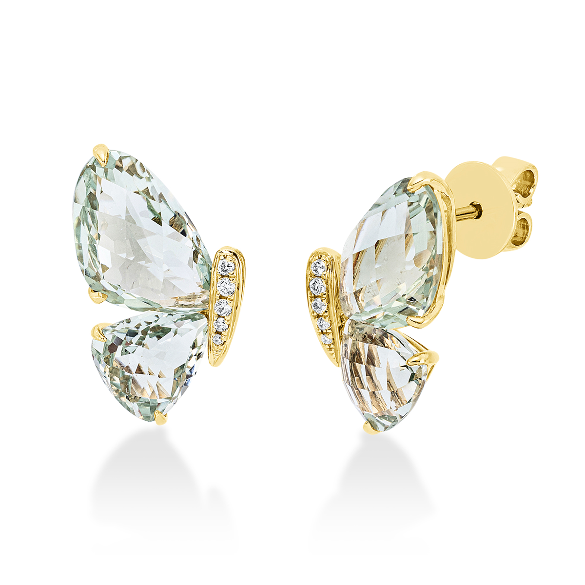 Ohrstecker 18 kt GG Schmetterling