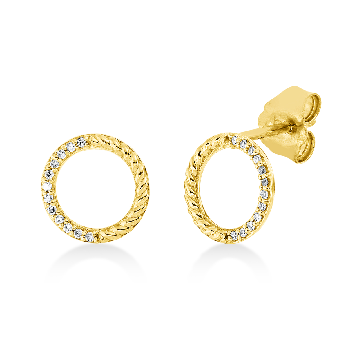 Ohrstecker 18 kt GG Kreis