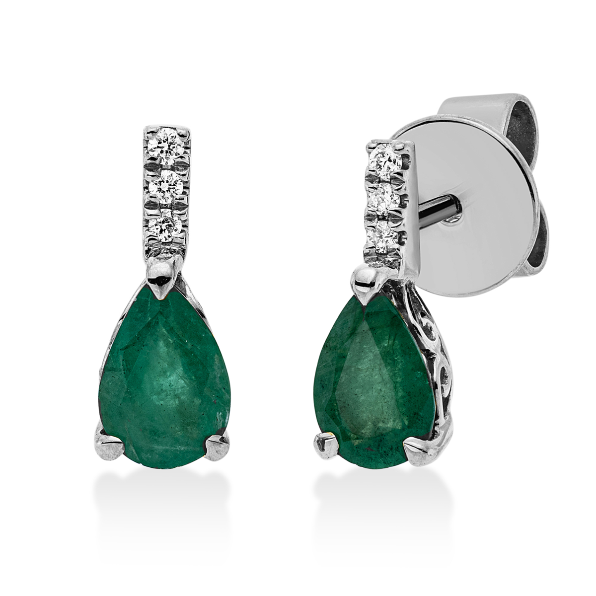 Ohrstecker 3er-Krappe 18 kt WG