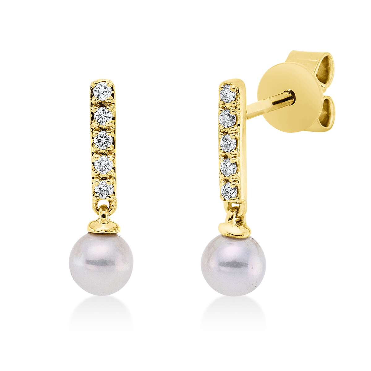 Ohrstecker  18kt Gelbgold mit 0,06ct Diamanten