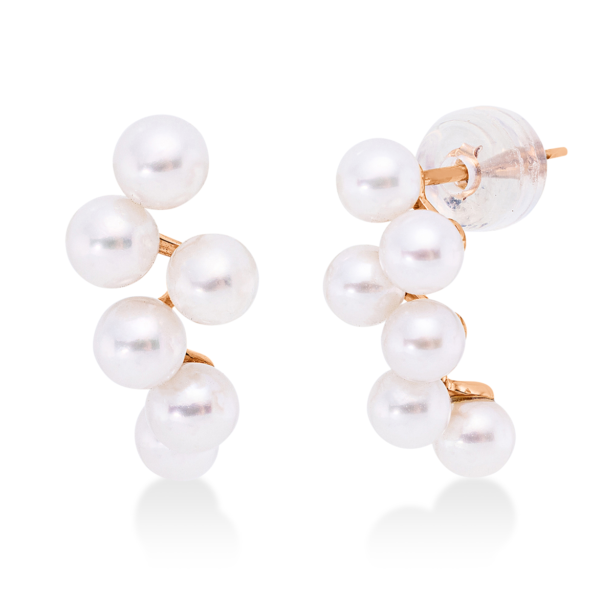 Ohrstecker  18kt Rotgold mit 0,00ct Diamanten