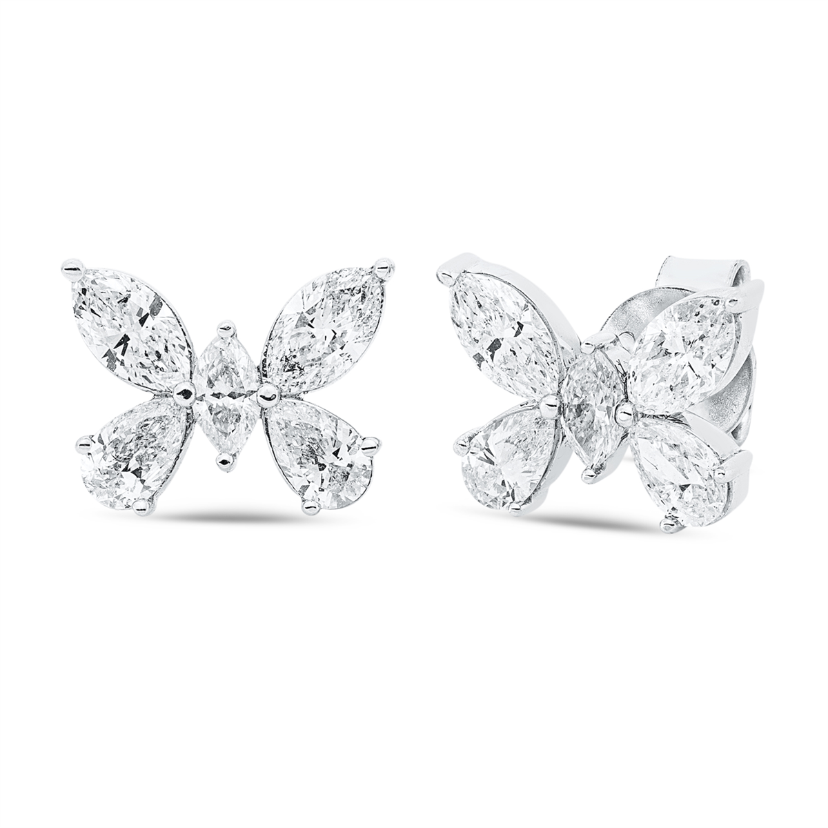 Ohrstecker 18 kt WG Schmetterling