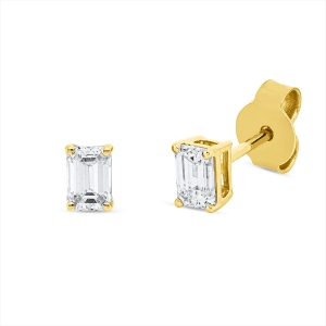 Solitaire Ohrstecker 4er-Krappe 18kt Gelbgold GIA 6525725460, GIA 152574979 mit 0,60ct Diamanten