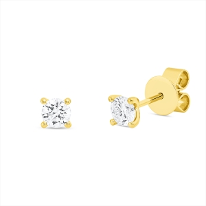 Solitaire Ohrstecker 4er-Krappe 18kt Gelbgold mit 0,50ct Diamanten