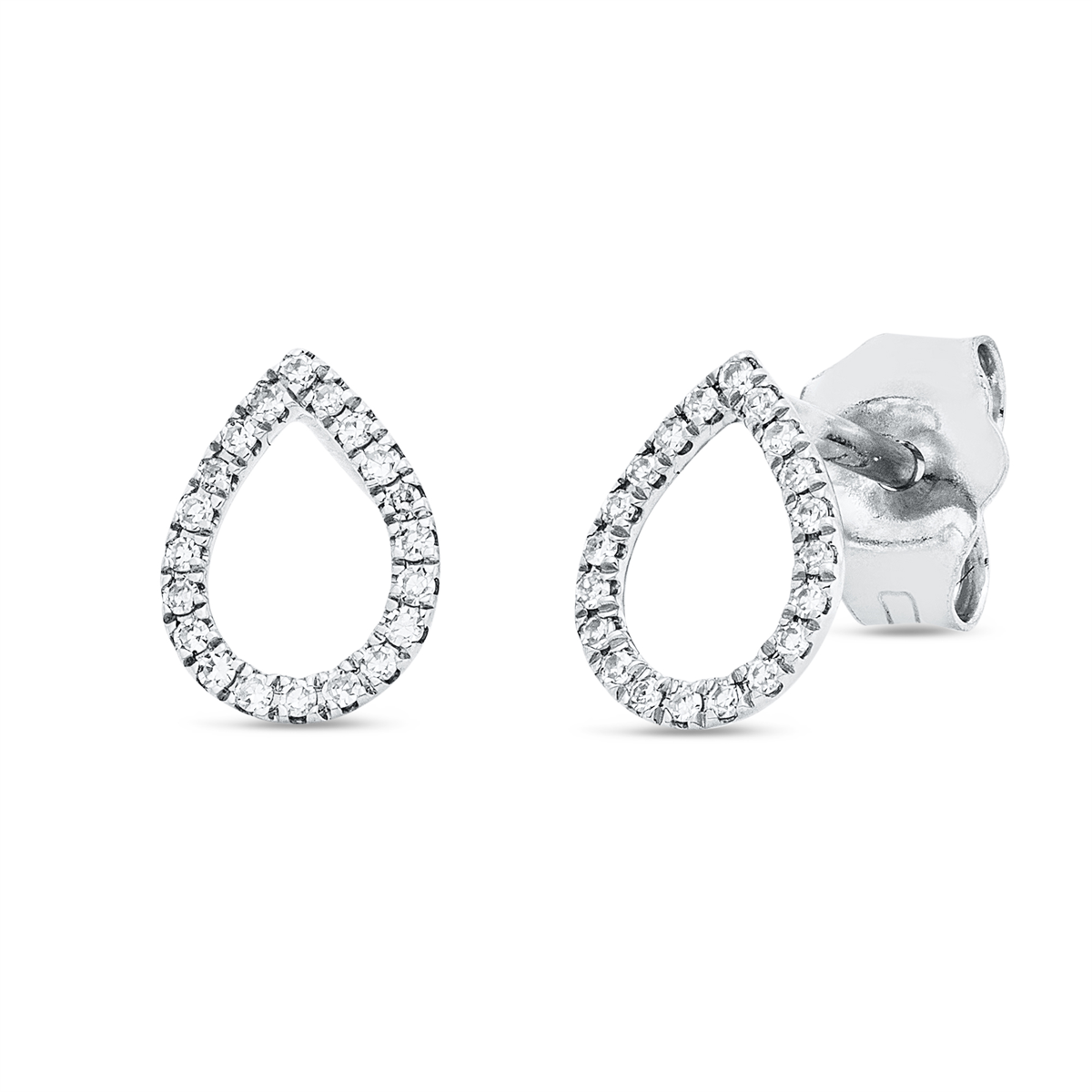 Ohrstecker 18 kt WG Tropfen