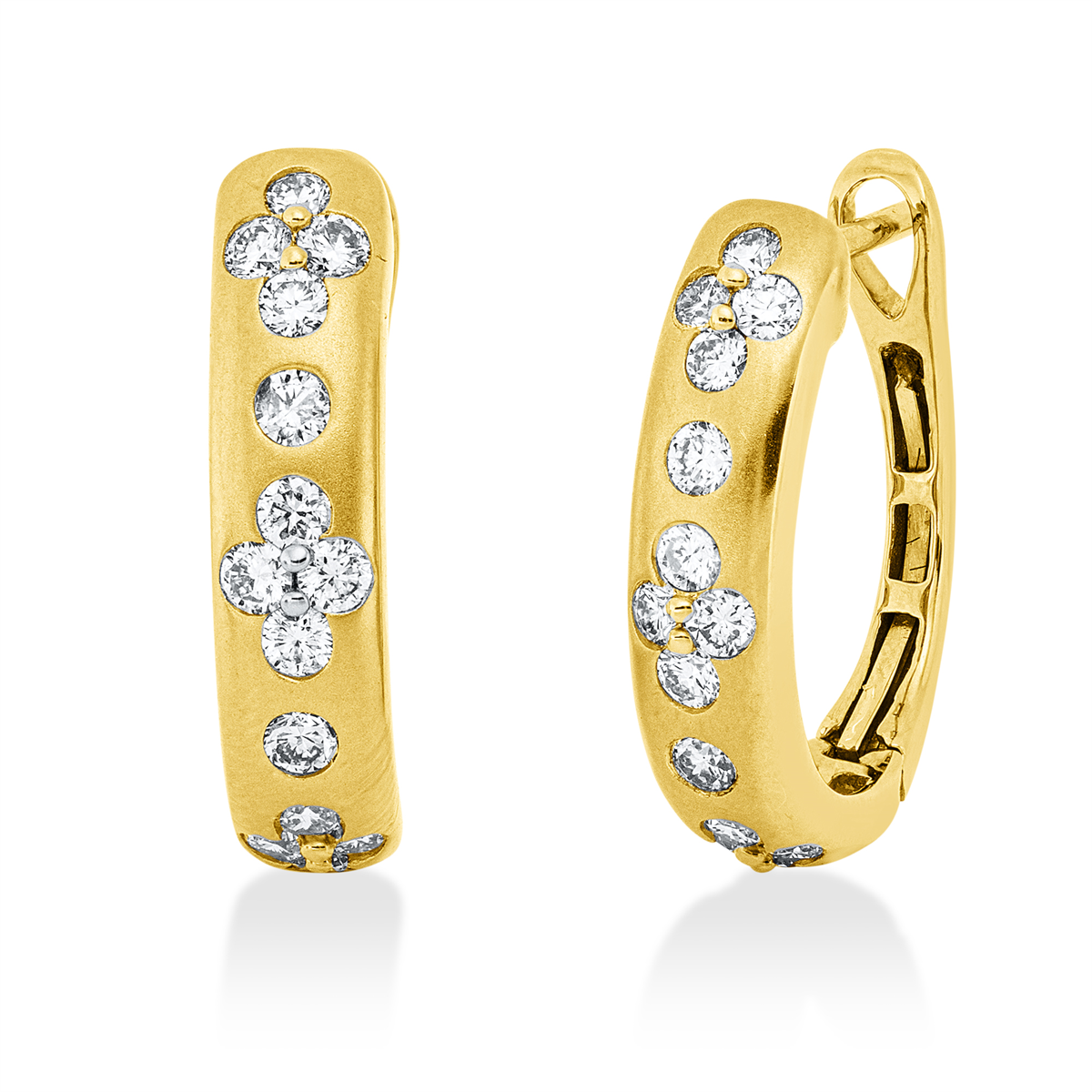 Creolen 18 kt GG, mattiert