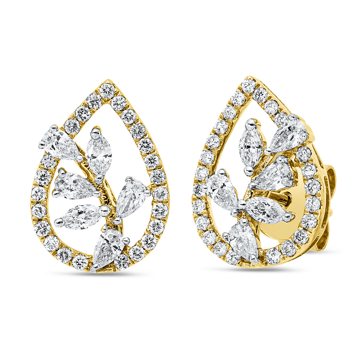 Ohrstecker 18 kt GG+WG