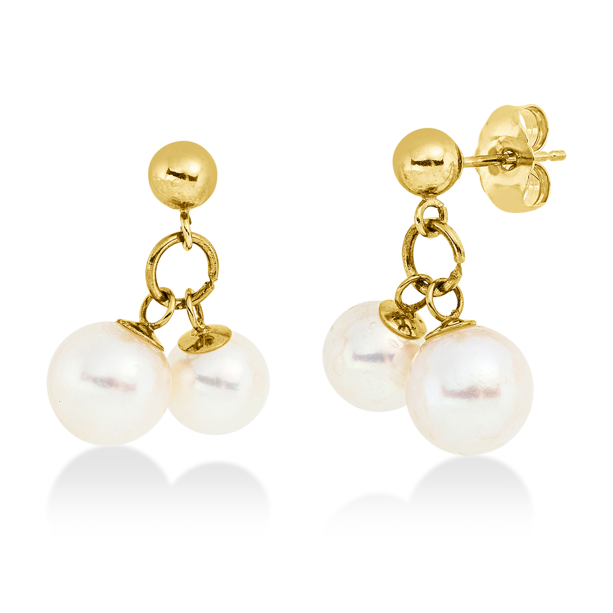 Ohrstecker  14kt Gelbgold mit 0,00ct Diamanten