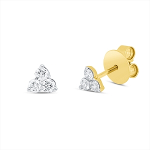 Ohrstecker 18 kt GG, Fassung rhodiniert