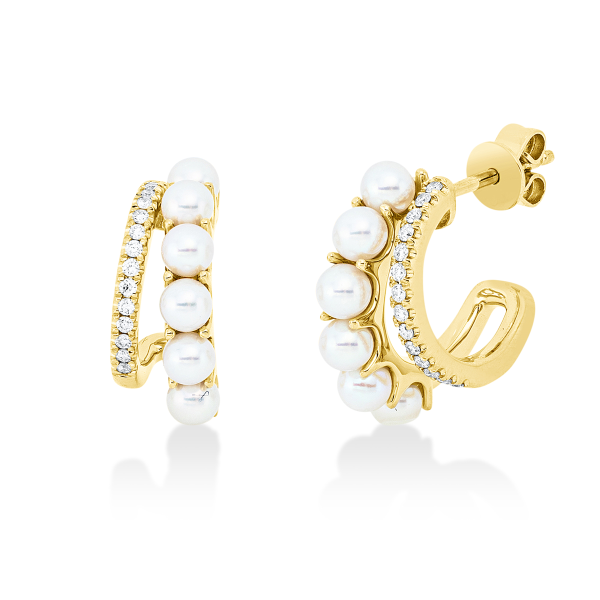 Ohrstecker  18kt Gelbgold mit 0,14ct Diamanten