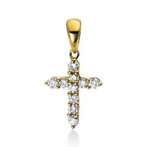 Anhänger 18 kt GG Kreuz, mit Öse