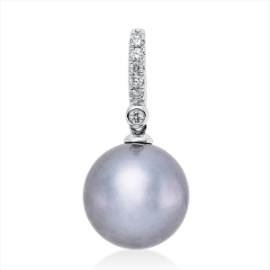 Anhänger  18kt Weißgold mit 0,05ct Diamanten