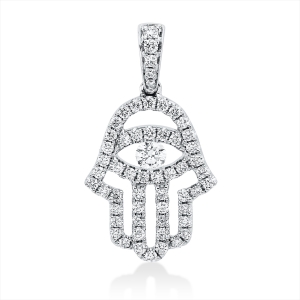 Anhänger 18 kt WG Hamsa, mit Öse