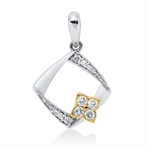 Anhänger 18 kt WG+GG, mit Öse