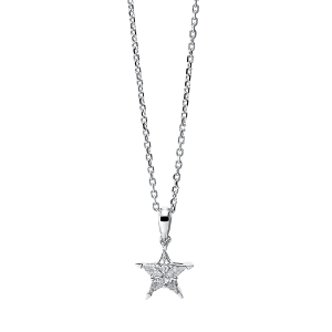 Collier 18 kt WG Stern, mit Öse