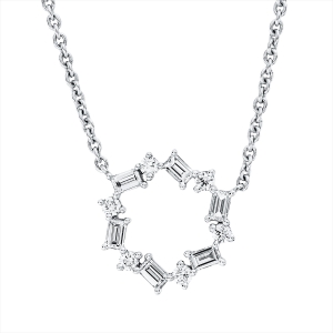 Collier 18 kt WG, mit ZÖ 40 cm