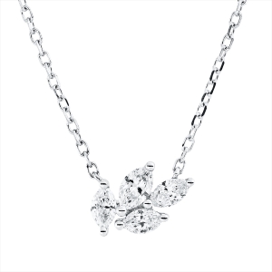 Collier 18 kt WG, mit ZÖ 40 cm