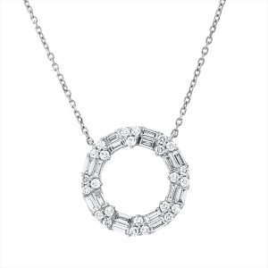 Collier 18 kt WG, mit ZÖ 41 cm