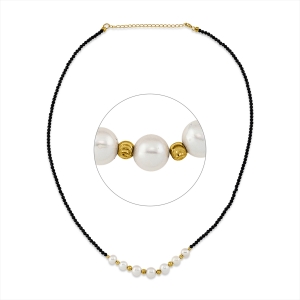 Collier  18kt Gelbgold mit ZÖ 40 cm mit Farbstein